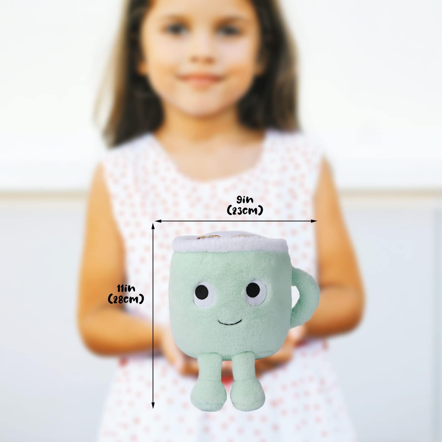 Cuddleluna Latte Coffee Mug Plush Pillow, 30 cm