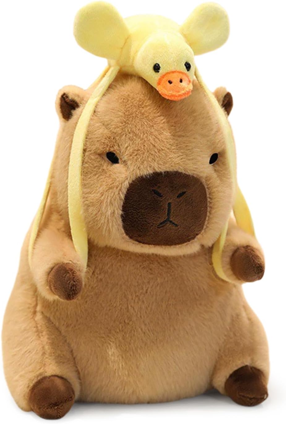 Cuddleluna Capybara Plush with Duck Backpack, 7.8 Inches