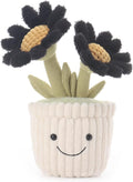 Cuddleluna Daisy Flower Plush Toy with Pot, 10 Inches