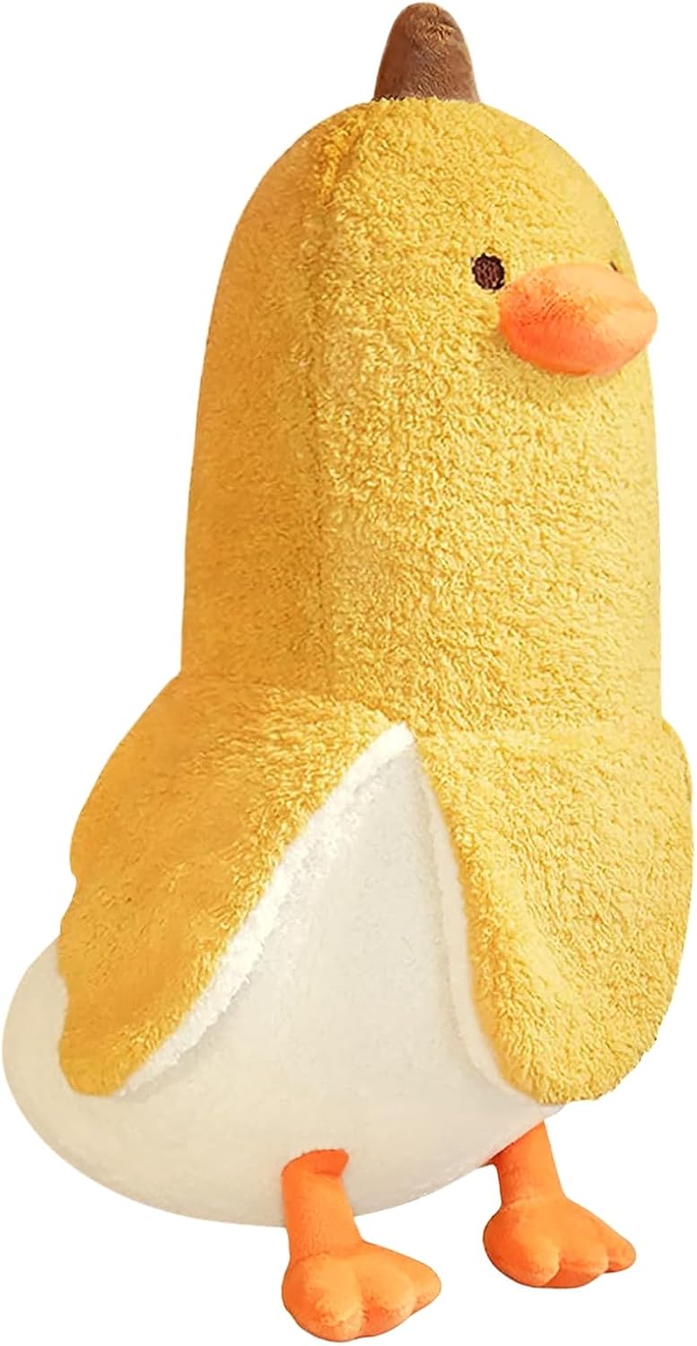 Cuddleluna Banana Duck Plush Pillow, 12 Inches