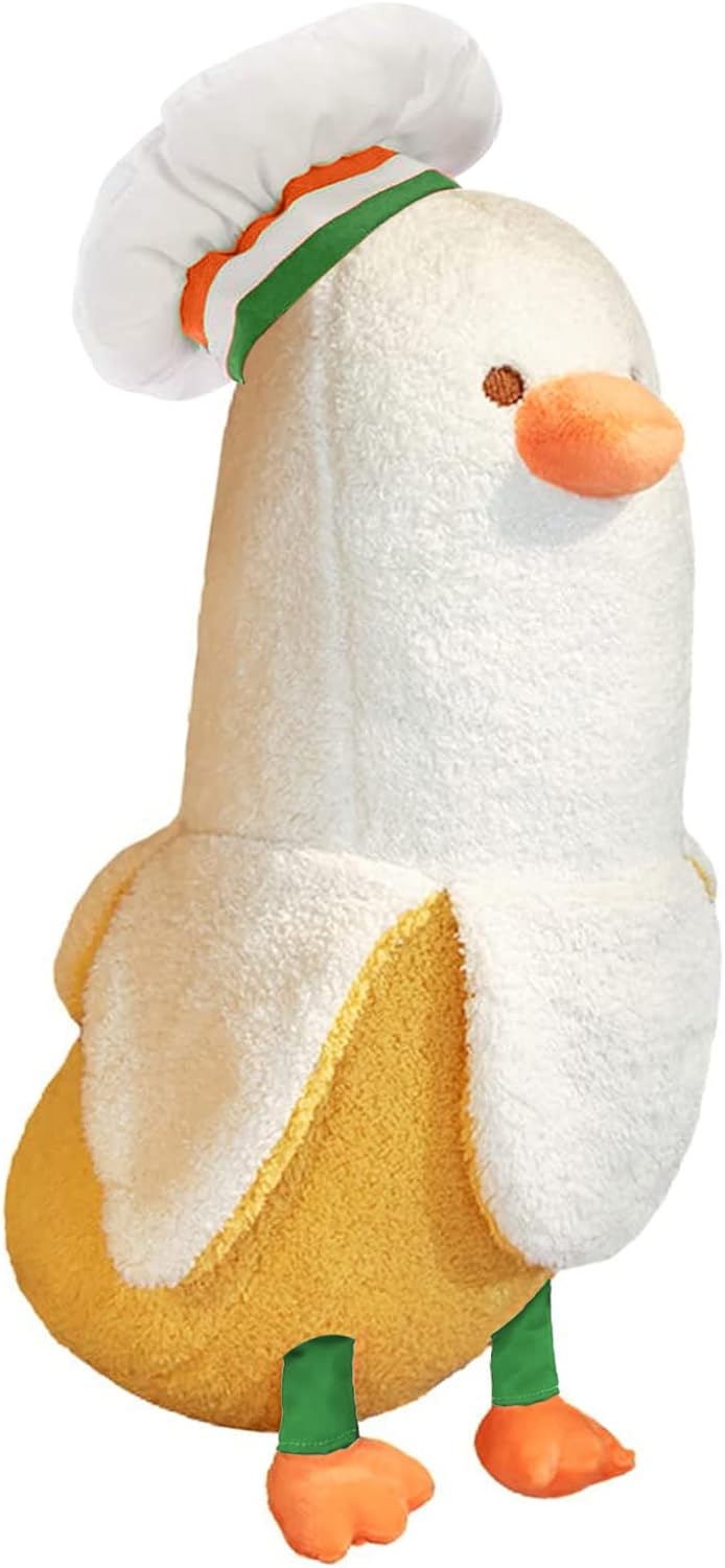 Cuddleluna Banana Duck Plush Pillow, 12 Inches