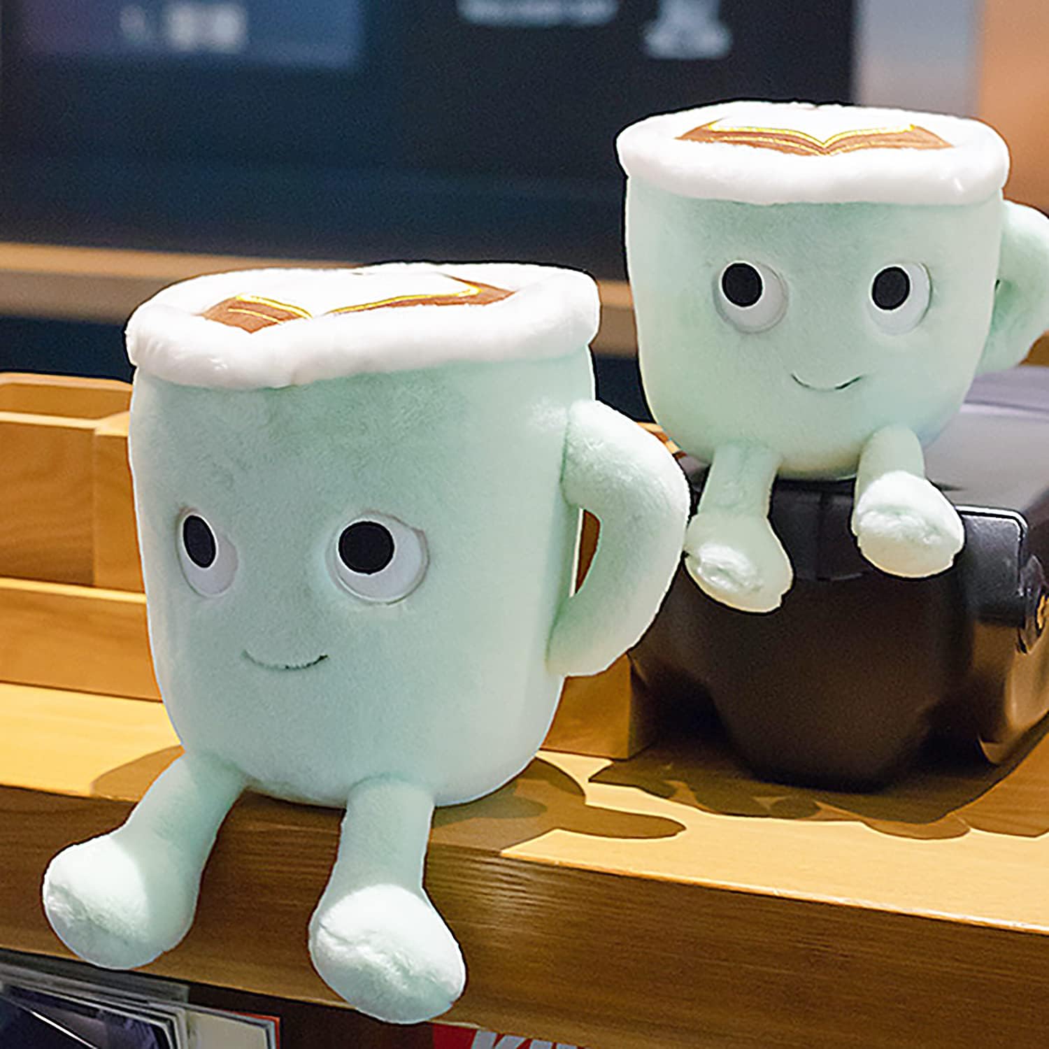 Cuddleluna Latte Coffee Mug Plush Pillow, 30 cm