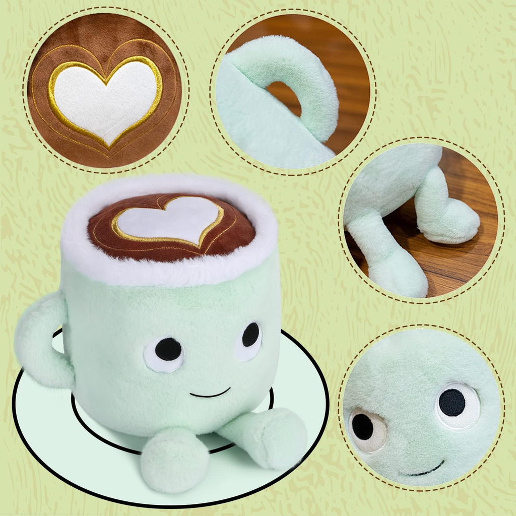 Cuddleluna Latte Coffee Mug Plush Pillow, 30 cm
