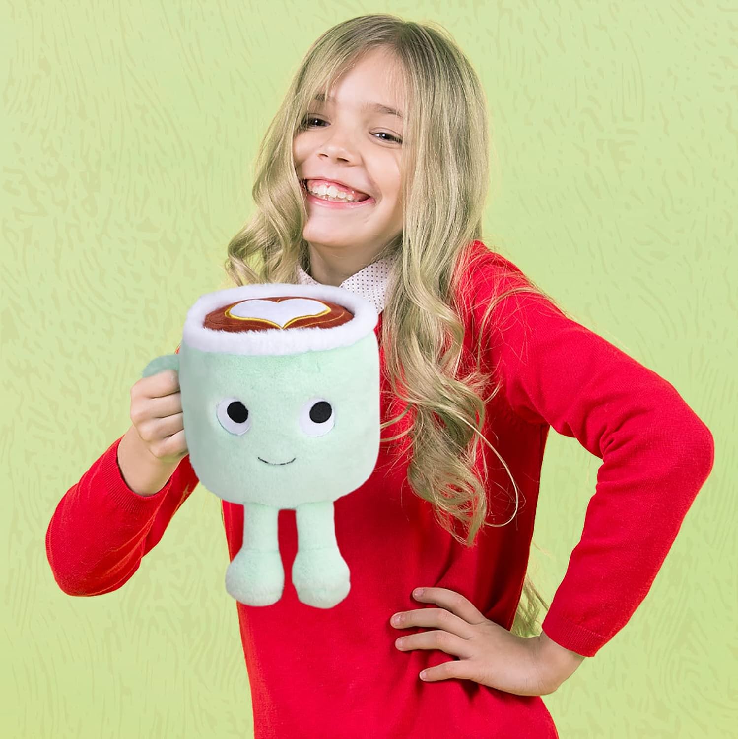 Cuddleluna Latte Coffee Mug Plush Pillow, 30 cm